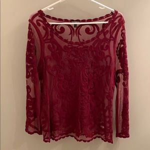 Maroon dress top